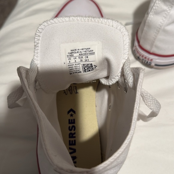 White High-Top Converse - Picture 3 of 4